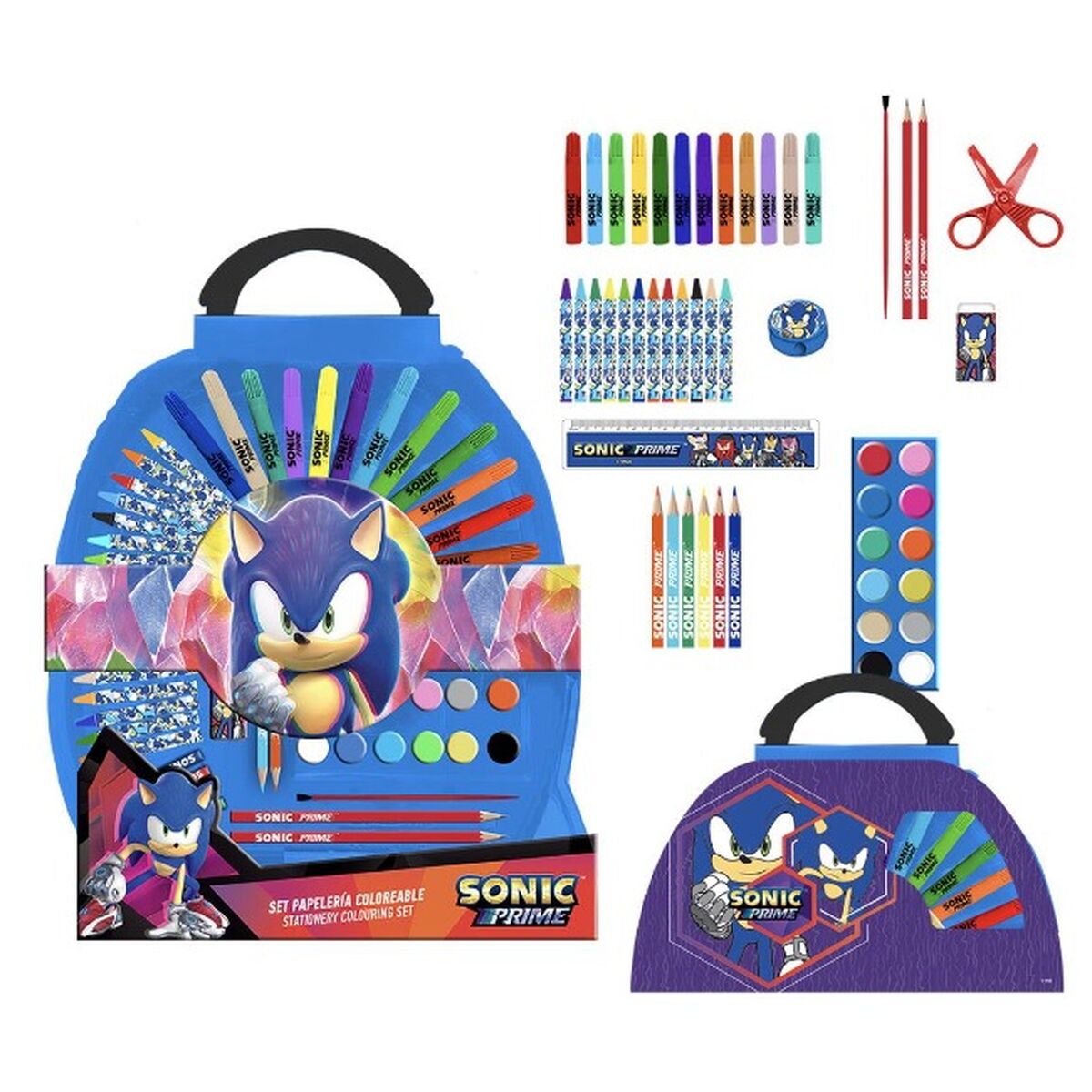 Stationært sæt Sonic Mappe Mørkeblå